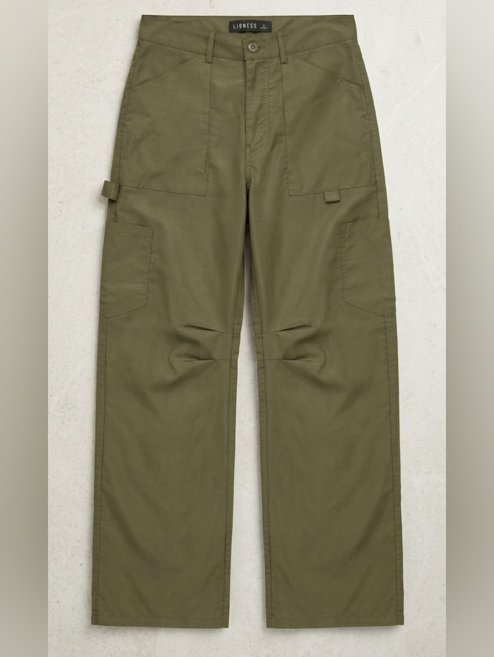 Lioness Olive Green High Rise Wide Leg Cargo Pants Size S